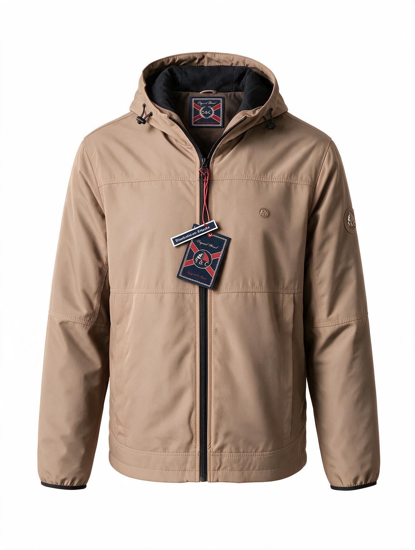 Chaqueta Hombre Marrón Con Capucha