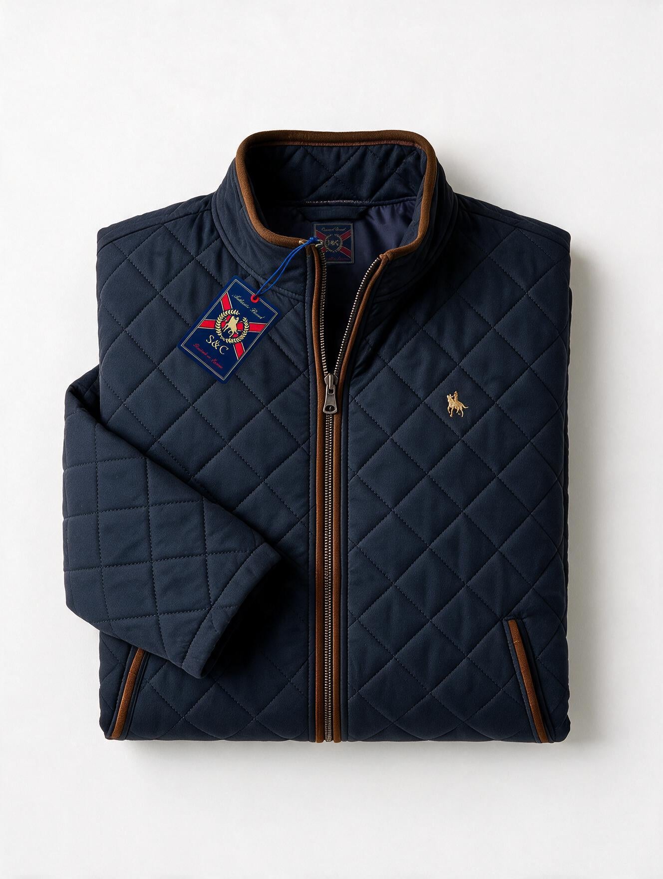 Chaqueta rombos Marino