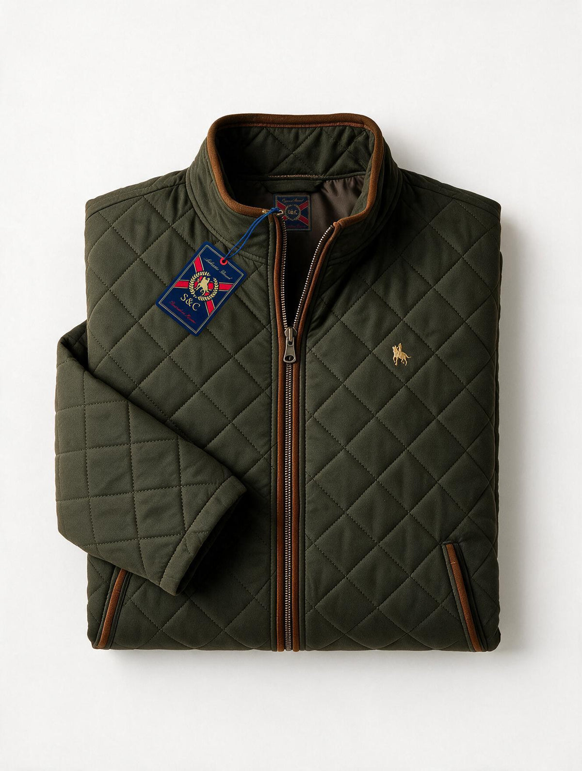 Chaqueta rombos Verde