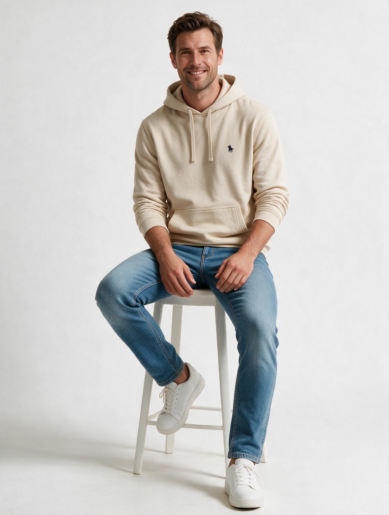 Sudadera Capucha y Bolsillo con bordado Vintage