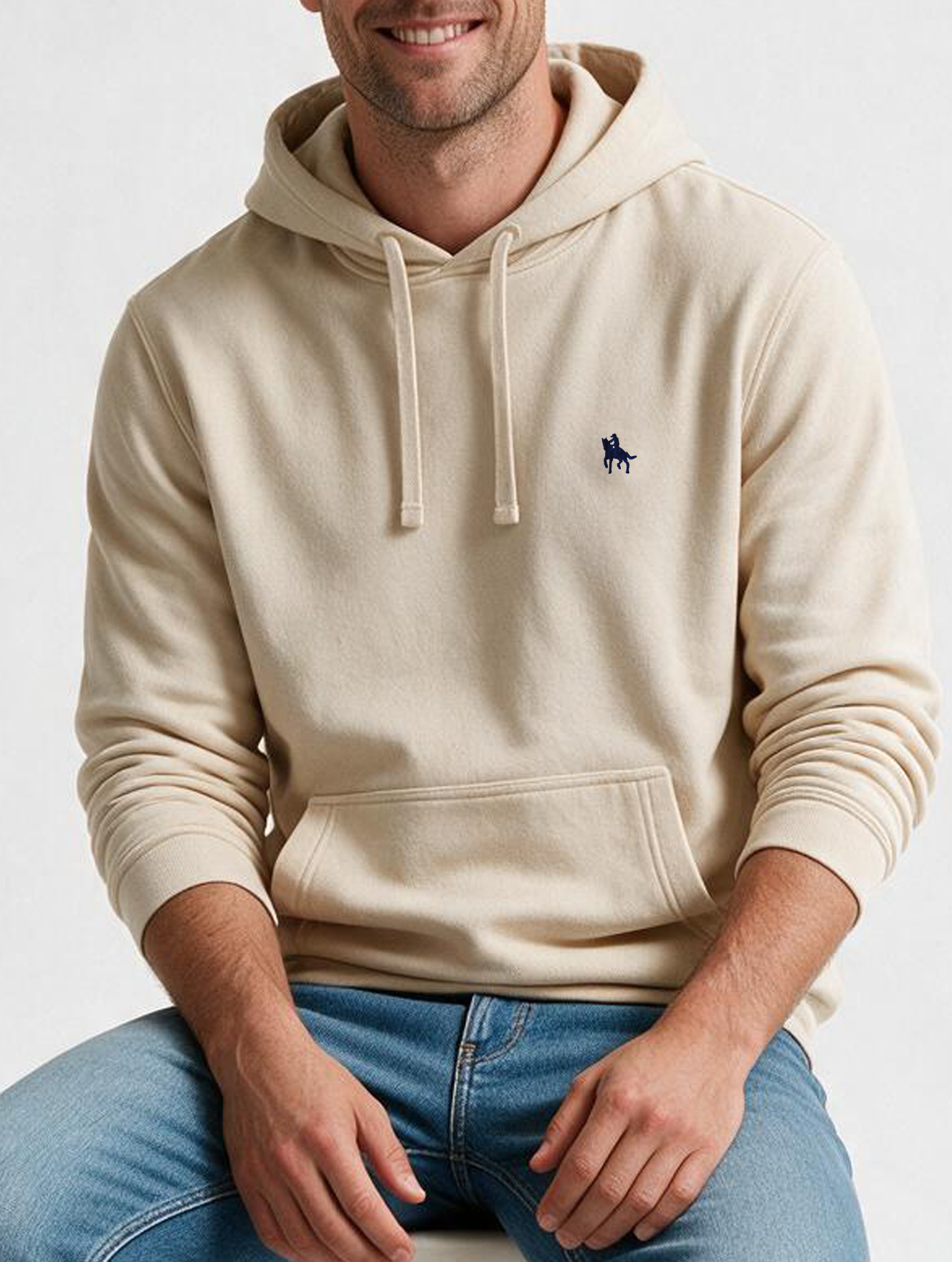 Sudadera Capucha y Bolsillo con bordado Vintage