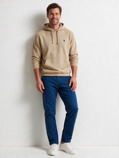 Sudadera Capucha y Bolsillo con bordado Arena