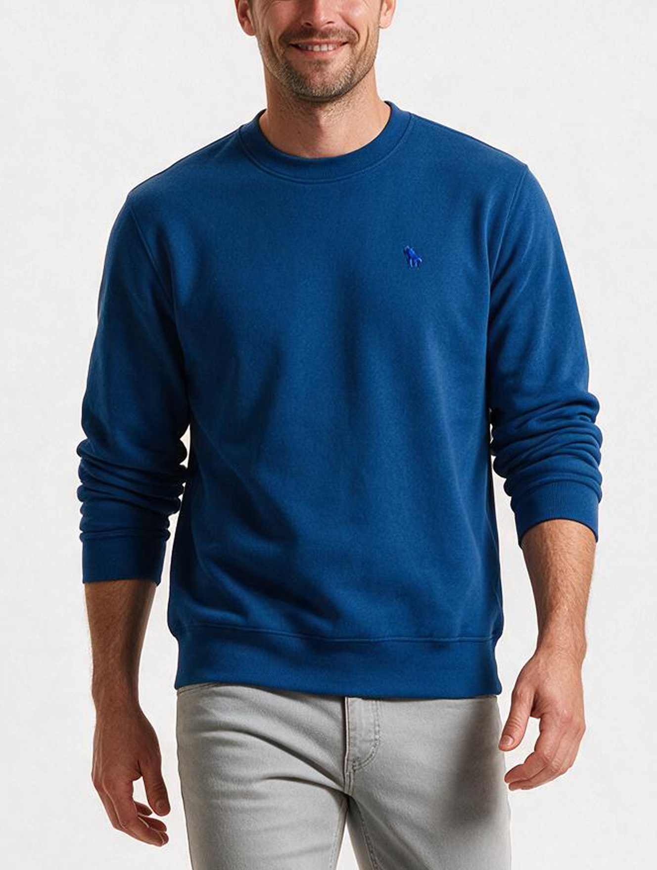 Sudadera Básica con bordado Azul Royal
