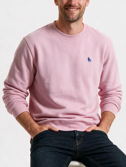 Sudadera Básica con bordado Rosa