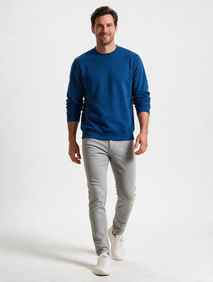 Sudadera Básica con bordado Azul Royal