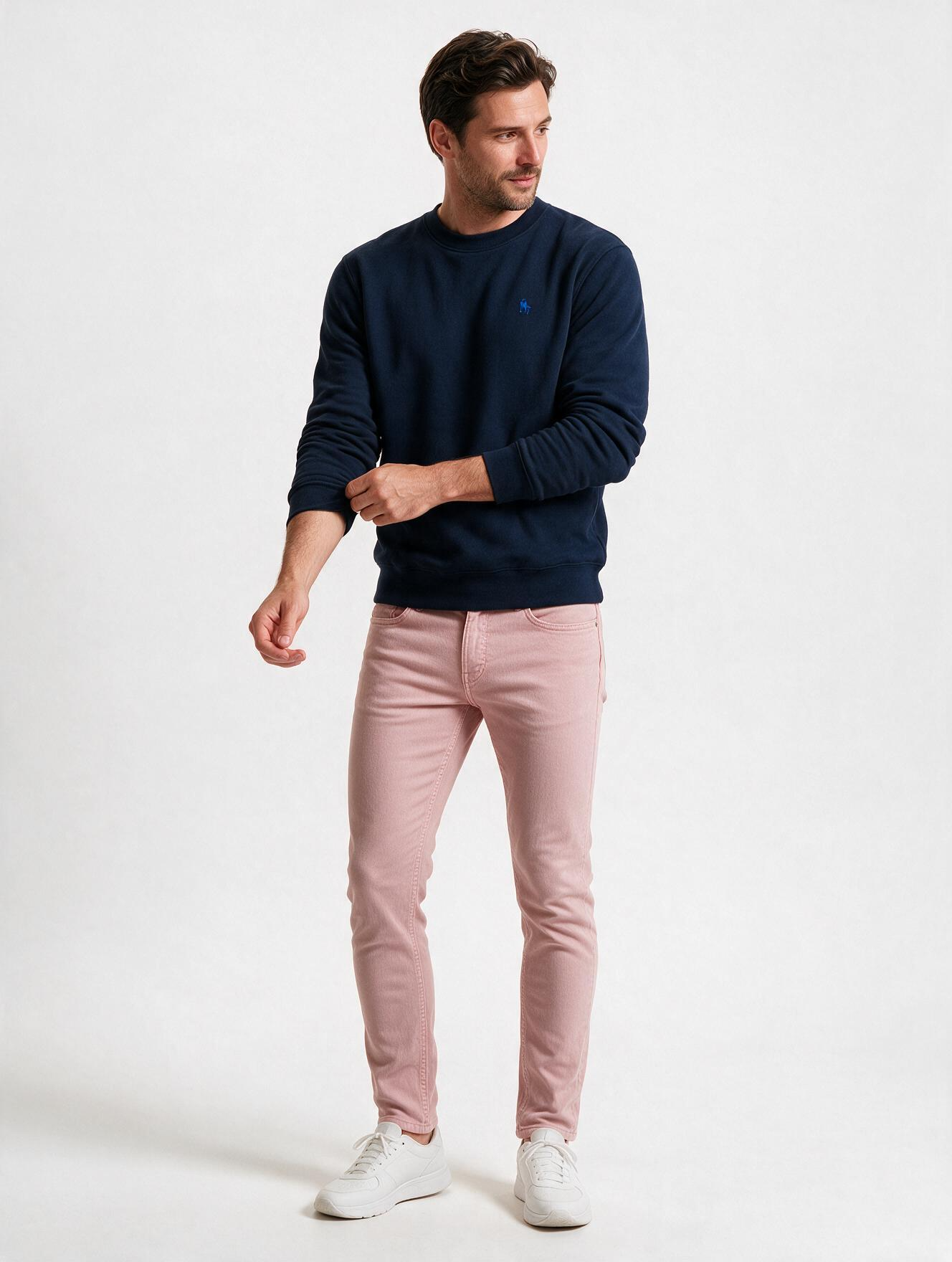 Sudadera Básica con bordado Azul Marino