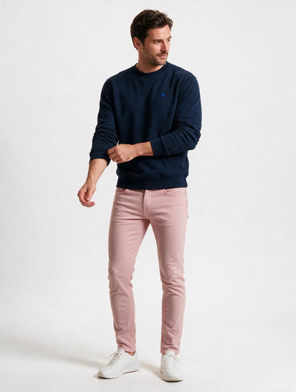 Sudadera Básica con bordado Azul Marino