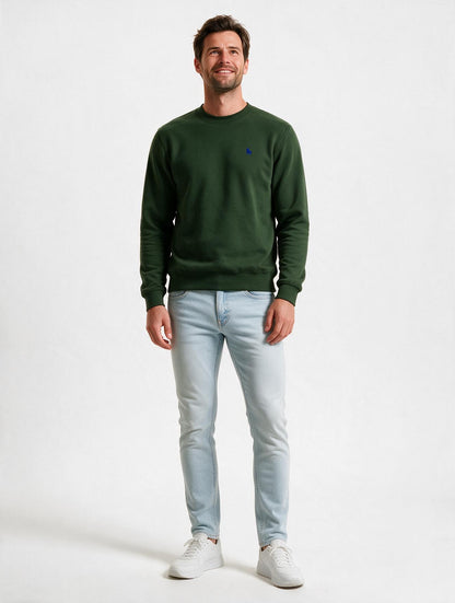 Sudadera Básica con bordado Verde