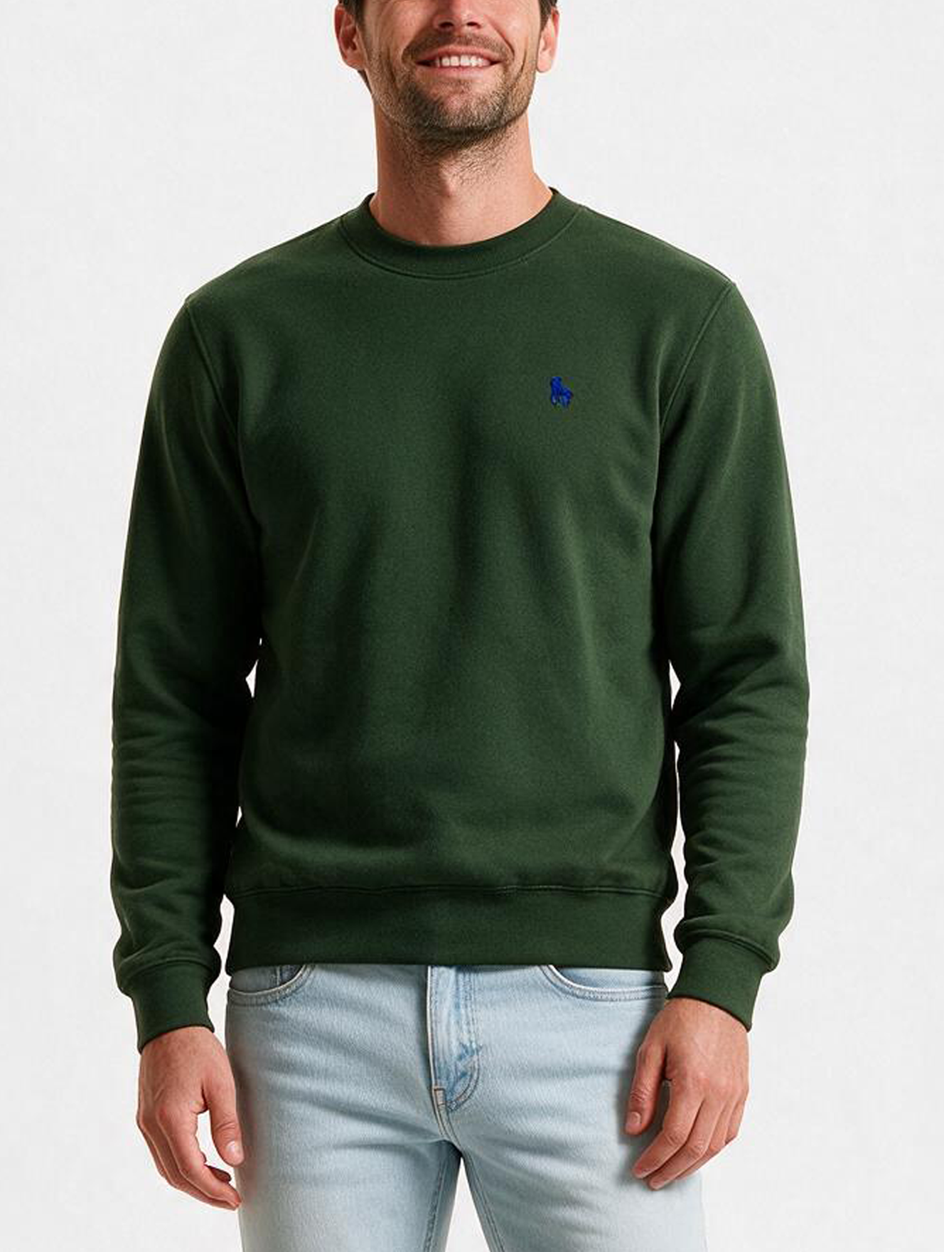 Sudadera Básica con bordado Verde