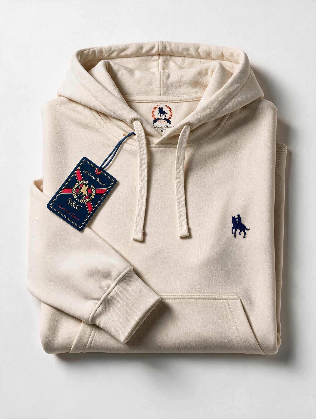 Sudadera Capucha y Bolsillo con bordado Vintage