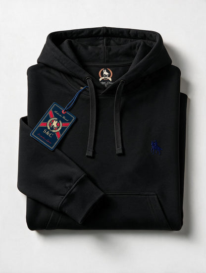 Sudadera Capucha y Bolsillo con bordado Negro
