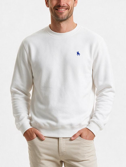 Sudadera Básica con bordado Blanco