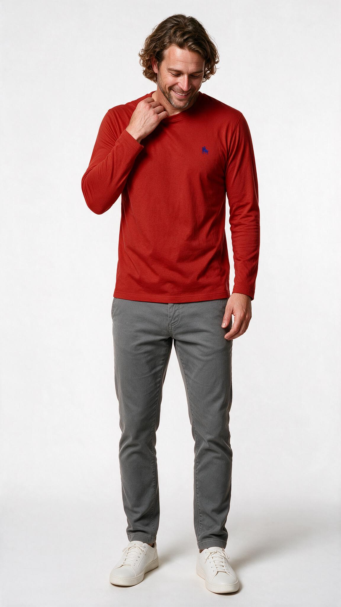 Camiseta Manga Larga Rojo