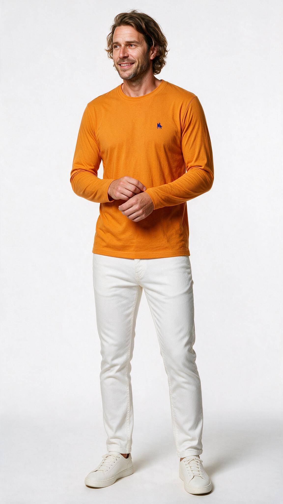 Camiseta Manga Larga Naranja