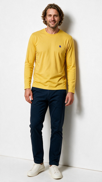 Camiseta Manga Larga Amarillo