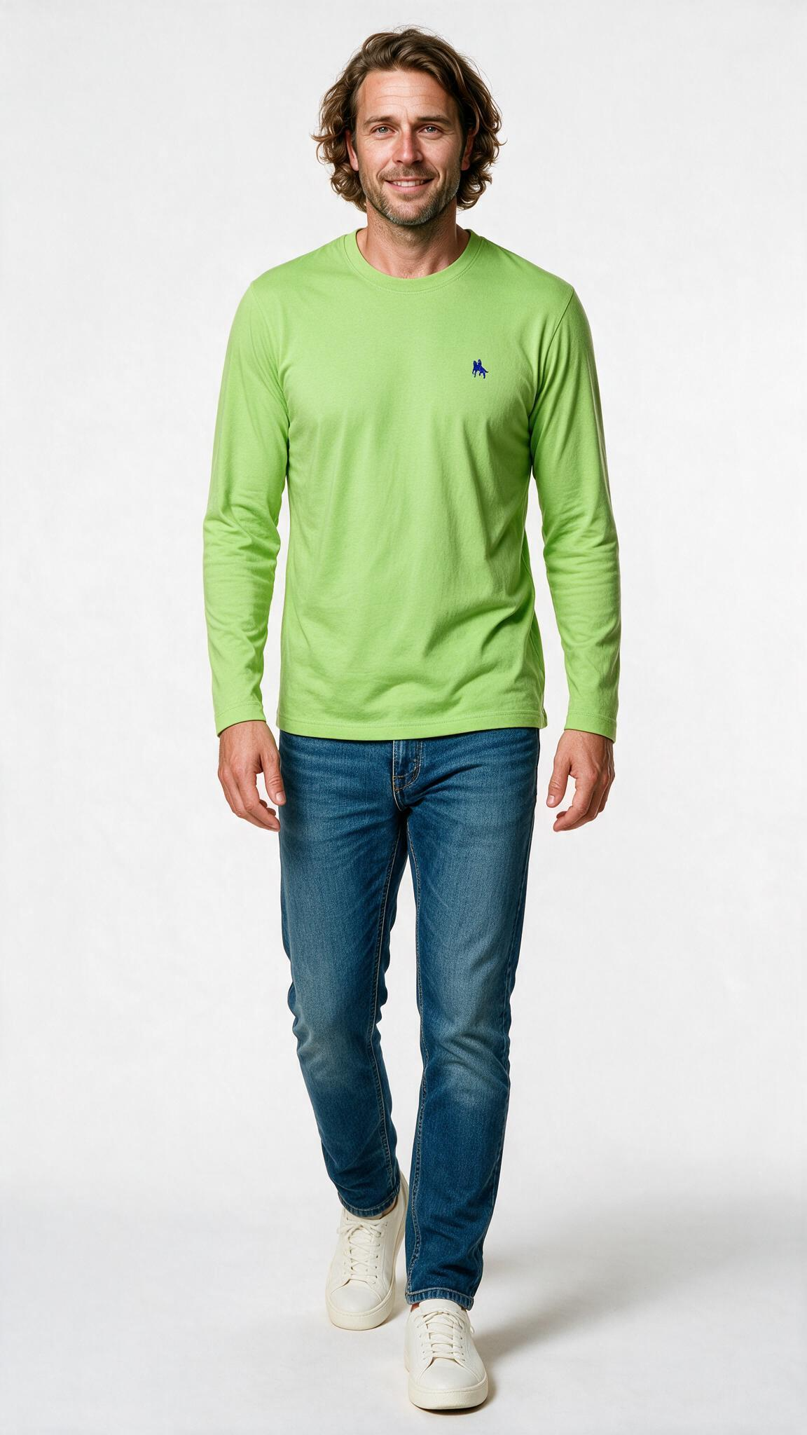 Camiseta Manga Larga Verde Oasis