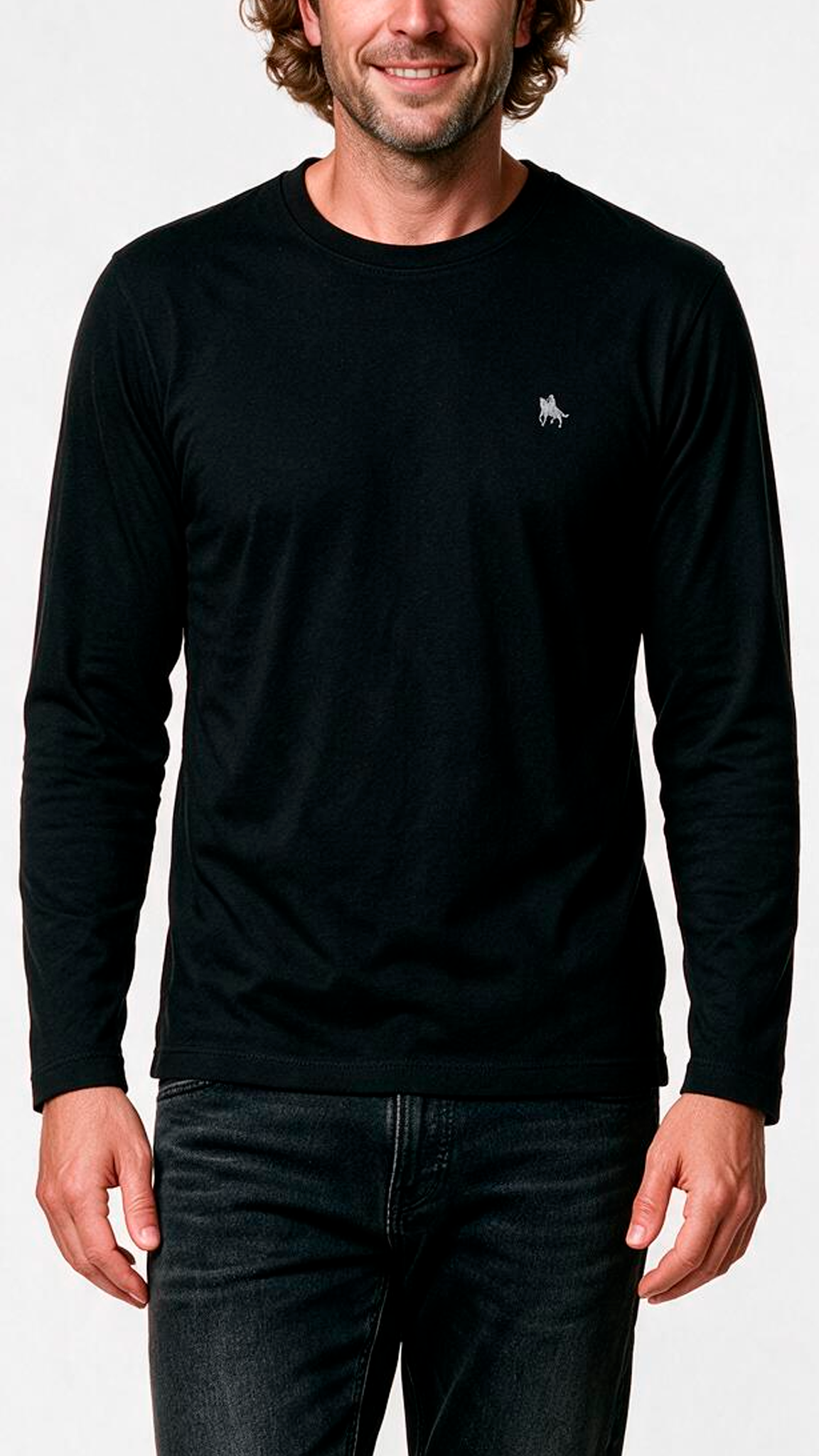 Camiseta Manga Larga Negro