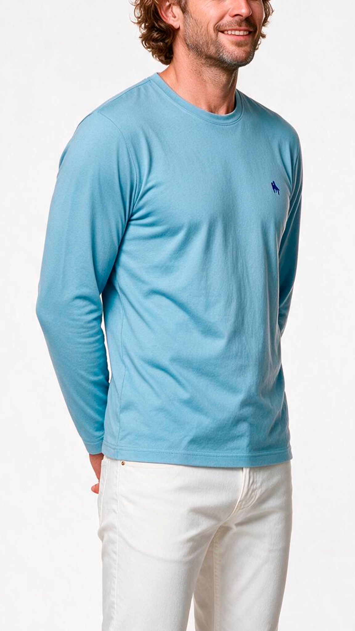 Camiseta Manga Larga Celeste