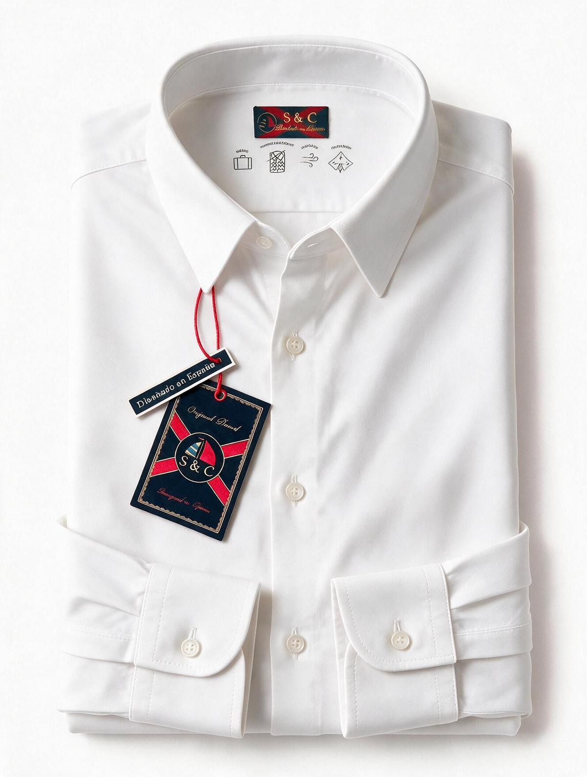 Camisa hombre manga larga Milano Blanco