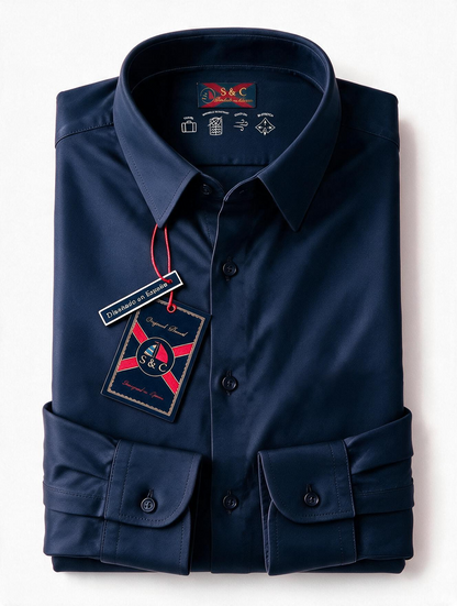 Camisa hombre manga larga Milano Marino