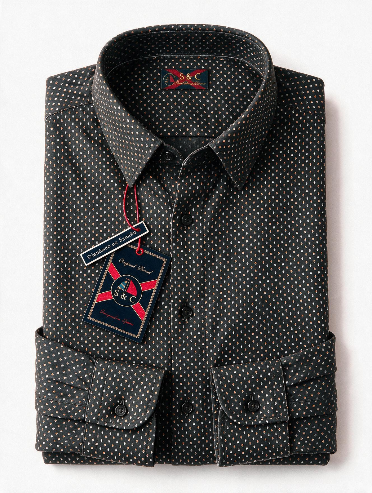 Camisa hombre manga larga Regent Negro