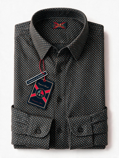 Camisa hombre manga larga Regent Negro