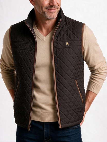 Chaleco modelo rombos Marrón
