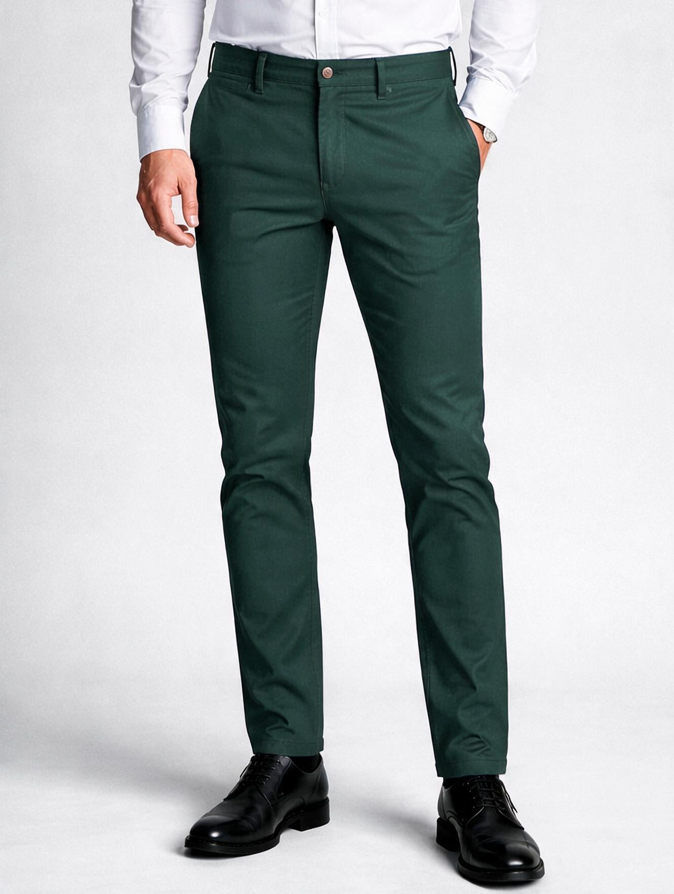 Pantalón chino Verde Grisaceo