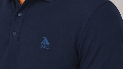 Polo Basic "Garroc" manga corta Azul Turquesa
