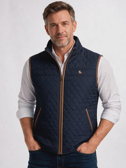 Chaleco modelo rombos Granate