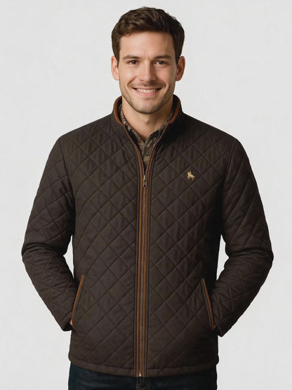 Chaqueta rombos Beige