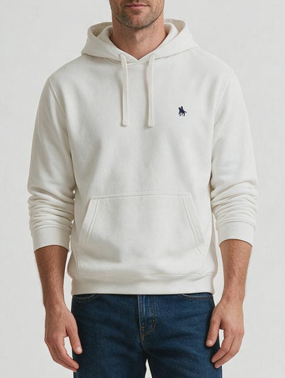 Sudadera Capucha y Bolsillo con bordado Gris